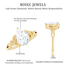 Lab Grown Diamond 5X7 MM Teardrop Solitaire Engagement Ring Lab - ( EF-VS ) - Rosec Jewels