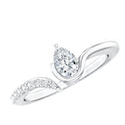 Certified Lab Grown Diamond Designer Promise Ring Lab - ( EF-VS ) - Rosec Jewels