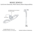 Certified Lab Grown Diamond Designer Promise Ring Lab - ( EF-VS ) - Rosec Jewels