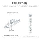Certified Lab Grown Diamond 6MM Princess Cut Engagement Ring Lab - ( EF-VS ) - Rosec Jewels