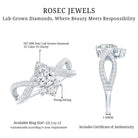Lab Grown Diamond Teardrop Designer Engagement Ring Lab - ( EF-VS ) - Rosec Jewels