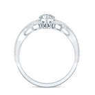 Lab Grown Diamond Teardrop Designer Engagement Ring Lab - ( EF-VS ) - Rosec Jewels