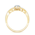 Lab Grown Diamond Teardrop Designer Engagement Ring Lab - ( EF-VS ) - Rosec Jewels
