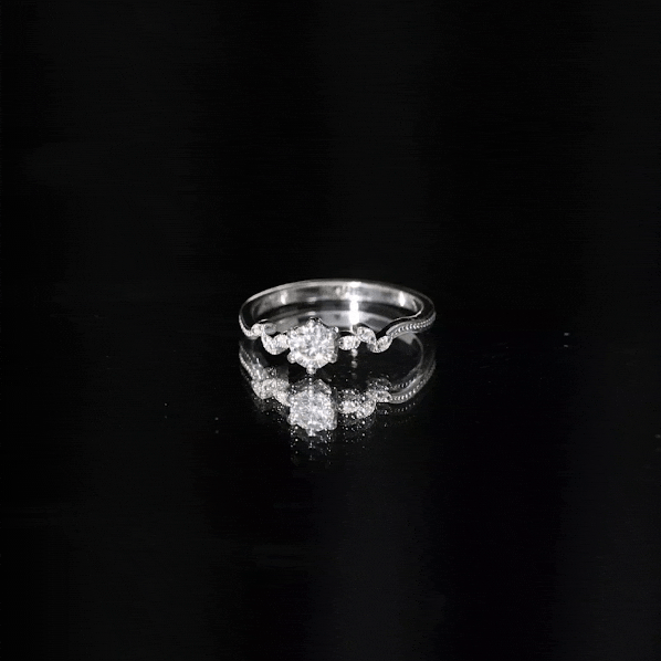 Certified Lab Grown Diamond Minimalist Promise Ring Lab - ( EF-VS ) - Rosec Jewels