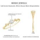 Certified Lab Grown Diamond Minimalist Promise Ring Lab - ( EF-VS ) - Rosec Jewels