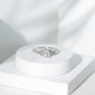 5X7 MM Oval Lab Grown Diamond Celtic Knot Engagement Ring Lab - ( EF-VS ) - Rosec Jewels