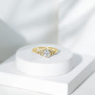 5X7 MM Oval Lab Grown Diamond Celtic Knot Engagement Ring Lab - ( EF-VS ) - Rosec Jewels