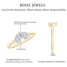 Certified Lab Grown Diamond 2 Stone Promise Ring Lab - ( EF-VS ) - Rosec Jewels