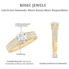 Rosec Jewels-Certified Lab Grown Diamond 1Ct Engagement Ring With Side Stones