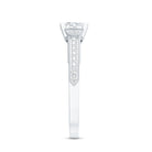 Certified Lab Grown Diamond 6 MM Round Engagement Ring With Side Stones Lab - ( EF-VS ) - Rosec Jewels