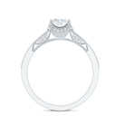 Certified Lab Grown Diamond 6 MM Round Engagement Ring With Side Stones Lab - ( EF-VS ) - Rosec Jewels