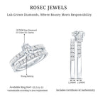 Certified Lab Grown Diamond Engagement Ring With Wedding Band Lab - ( EF-VS ) - Rosec Jewels