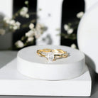Lab Grown Diamond 5X7 MM Pear Shaped Engagement Ring Lab - ( EF-VS ) - Rosec Jewels