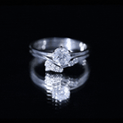 Certified 6 MM Lab Grown Diamond Designer Bridal Ring Set Lab - ( EF-VS ) - Rosec Jewels