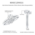 Certified 6 MM Lab Grown Diamond Designer Bridal Ring Set Lab - ( EF-VS ) - Rosec Jewels