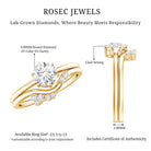 Certified 6 MM Lab Grown Diamond Designer Bridal Ring Set Lab - ( EF-VS ) - Rosec Jewels