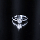 Rosec Jewels-Lab Grown Diamond Solitaire Engagement Ring with Side Stones