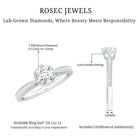 Rosec Jewels-Lab Grown Diamond Solitaire Engagement Ring with Side Stones