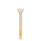 5MM Lab Grown Diamond Engagement Ring With Side Stones Lab - ( EF-VS ) - Rosec Jewels