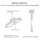 Rosec Jewels-Lab Grown Diamond 5 MM Heart Engagement Ring With Side Stones