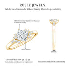 Certified 5 MM Lab Grown Diamond Princess Cut Engagement Ring Lab - ( EF-VS ) - Rosec Jewels