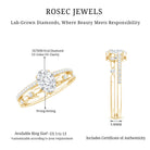 Rosec Jewels-Lab Grown Diamond 5X7 MM Oval Shaped Double Band Engagement Ring