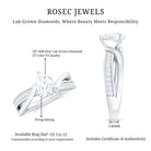 Certified Lab Grown Diamond 5X7 MM Pear Shaped Engagement Ring Lab - ( EF-VS ) - Rosec Jewels