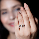 Certified Lab Grown Diamond 5X7 MM Pear Shaped Engagement Ring Lab - ( EF-VS ) - Rosec Jewels