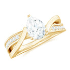 Certified Lab Grown Diamond 5X7 MM Pear Shaped Engagement Ring Lab - ( EF-VS ) - Rosec Jewels