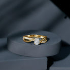 Certified Lab Grown Diamond 5X7 MM Pear Shaped Engagement Ring Lab - ( EF-VS ) - Rosec Jewels