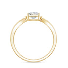 5 MM Princess Cut Lab Grown Diamond Solitaire Promise Ring Lab - ( EF-VS ) - Rosec Jewels