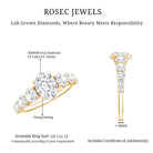 Rosec Jewels-Lab Grown 1.2 Carat Diamond Oval Engagement Ring With Side Stones