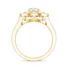 Certified 6X8 MM Oval Lab Grown Diamond Double Halo Engagement Ring Lab - ( EF-VS ) - Rosec Jewels