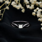Certified Lab Princess Cut Diamond Infinity Promise Ring Lab - ( EF-VS ) - Rosec Jewels