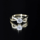 Certified 6 MM Lab Grown Diamond Prong Set Twisted Engagement Ring Lab - ( EF-VS ) - Rosec Jewels