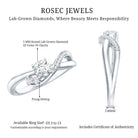 Certified 5 MM Lab Grown Diamond Proposal Ring For Women Lab - ( EF-VS ) - Rosec Jewels