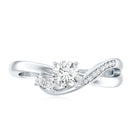 Certified 5 MM Lab Grown Diamond Proposal Ring For Women Lab - ( EF-VS ) - Rosec Jewels