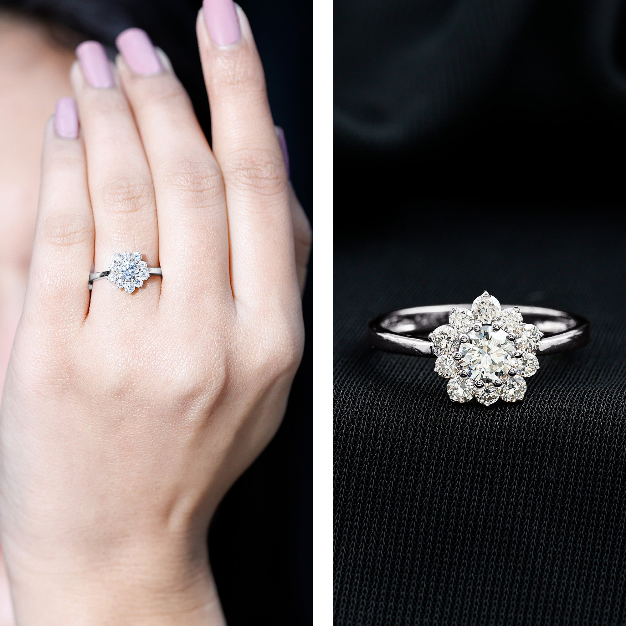 Rosec Jewels-Lab Grown Diamond Nature Engagement Ring