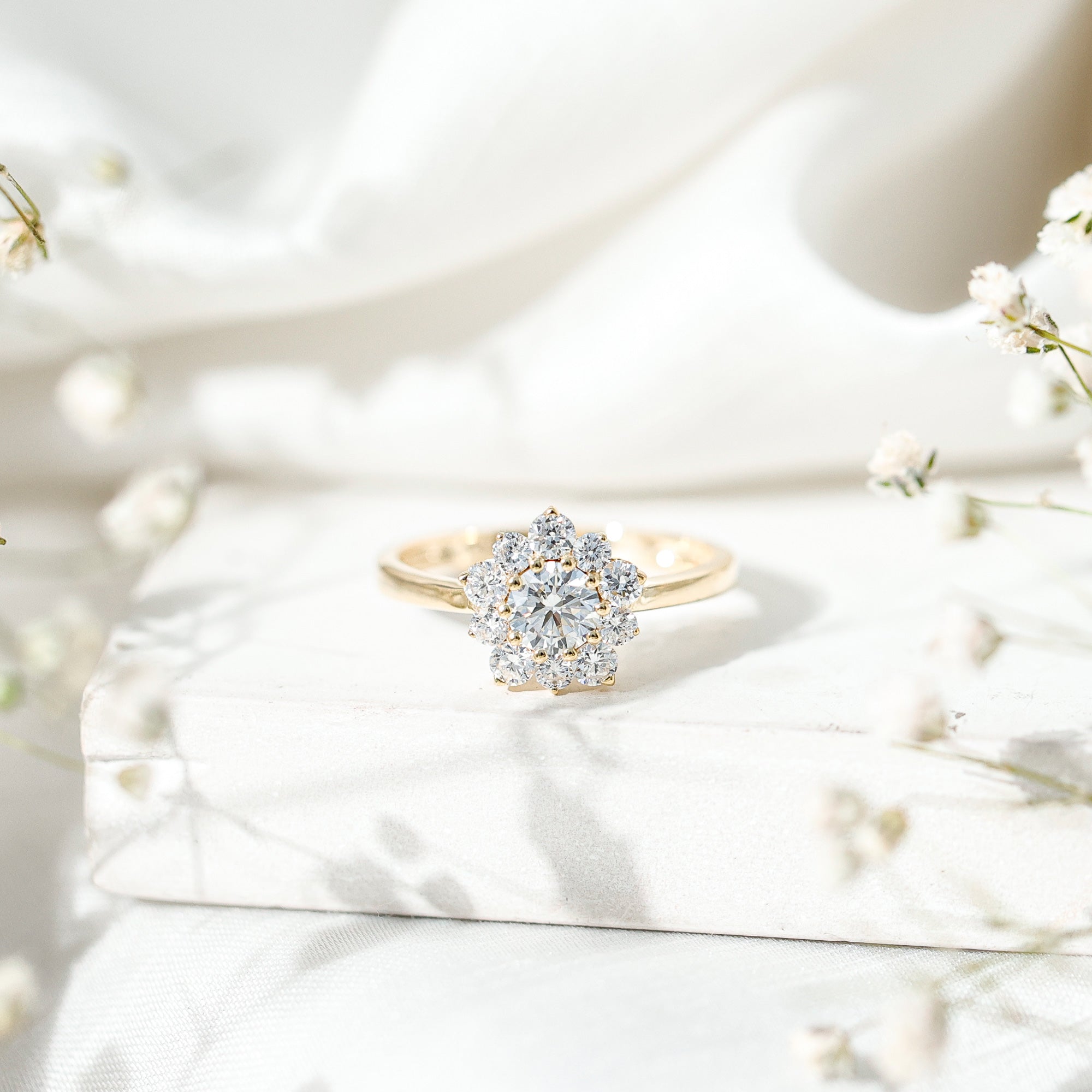Rosec Jewels-Lab Grown Diamond Nature Engagement Ring