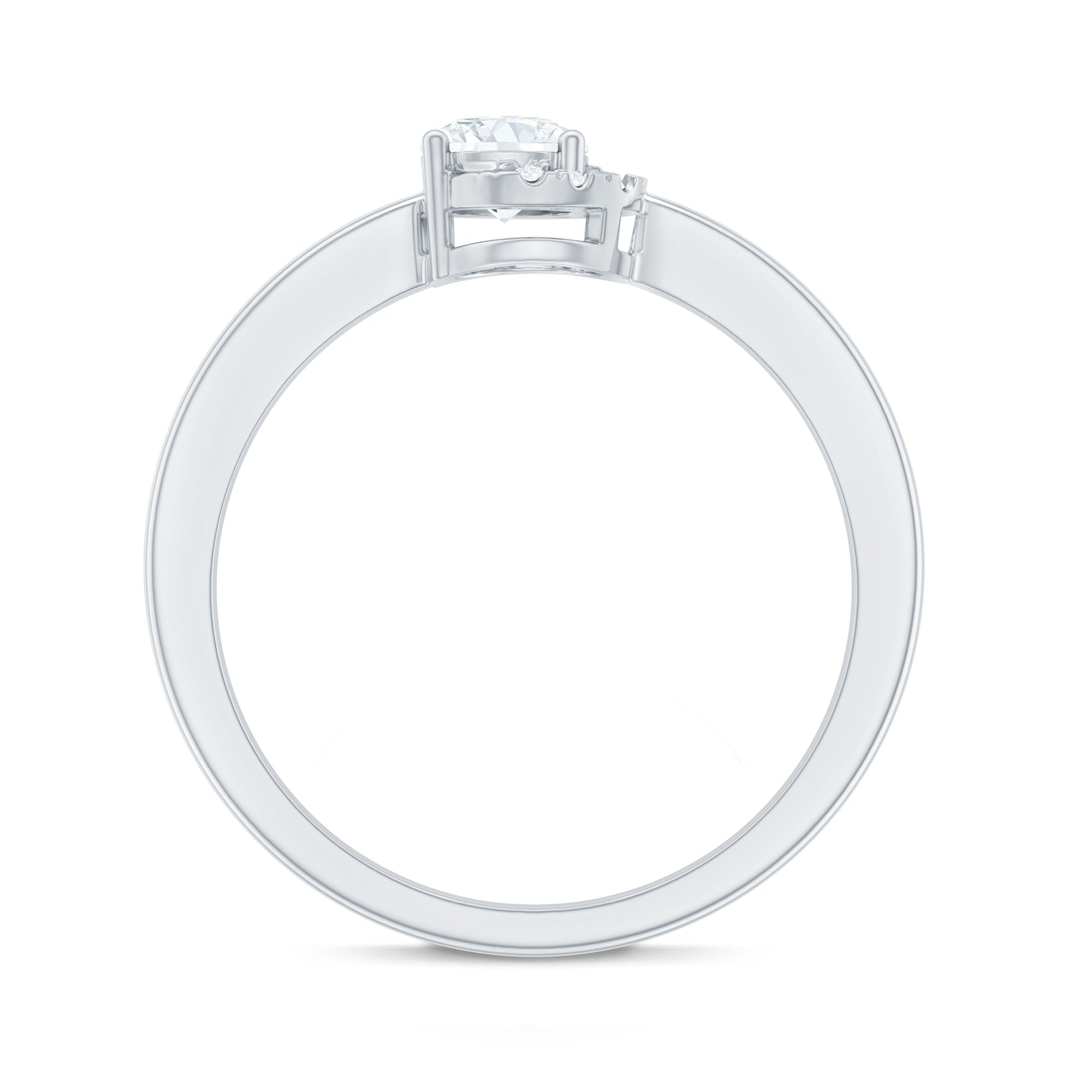 Rosec Jewels-5 MM Certified Lab Grown Diamond Solitaire Promise Ring