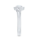 Certified 5 MM Lab Grown Diamond Floral Engagement Ring Lab - ( EF-VS ) - Rosec Jewels