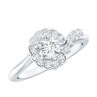 Certified 5 MM Lab Grown Diamond Nature Inspired Engagement Ring Lab - ( EF-VS ) - Rosec Jewels