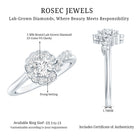 Certified 5 MM Lab Grown Diamond Nature Inspired Engagement Ring Lab - ( EF-VS ) - Rosec Jewels