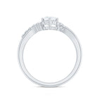 Certified 5 MM Lab Grown Diamond Nature Inspired Engagement Ring Lab - ( EF-VS ) - Rosec Jewels