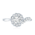 Certified 5 MM Lab Grown Diamond Nature Inspired Engagement Ring Lab - ( EF-VS ) - Rosec Jewels