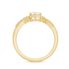 Certified 5 MM Lab Grown Diamond Nature Inspired Engagement Ring Lab - ( EF-VS ) - Rosec Jewels