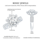 Certified 2 Carat Lab Grown Diamond Non Traditional Engagement Ring Lab - ( EF-VS ) - Rosec Jewels