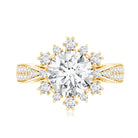 Certified 2 Carat Lab Grown Diamond Non Traditional Engagement Ring Lab - ( EF-VS ) - Rosec Jewels