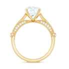 2 Carat Lab Grown Diamond Art Deco Solitaire Engagement Ring Lab - ( EF-VS ) - Rosec Jewels