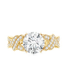 Rosec Jewels-8 MM Solitaire Lab Grown Diamond Non Traditional Engagement Ring